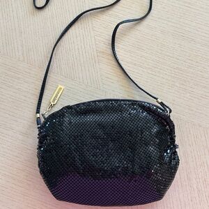 Vintage Whiting and Davis black mesh evening bag